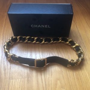 Vintage Chanel Goldchain link belt XS